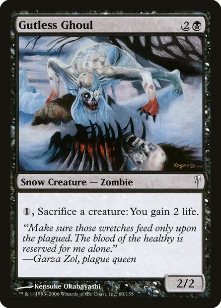 Gutless Ghoul, Magic card CSP 60 — Coldsnap set