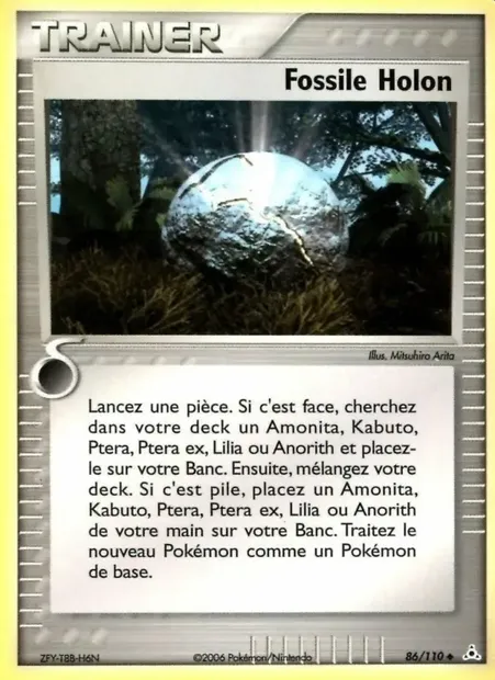 Fossile Holon, carte Pokémon HP 86 — extension EX Fantômes Holon