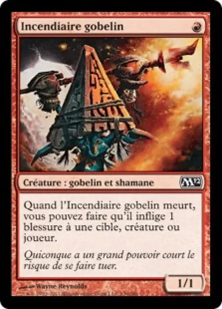 Incendiaire gobelin, carte Magic M12 136 — extension Magic 2012