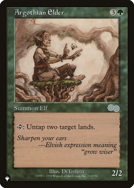 Argothian Elder, Magic card PLST USG-233 — The List set