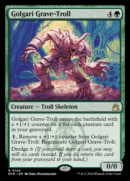 Golgari Grave-Troll, Magic card RVR 144 — Ravnica Remastered set