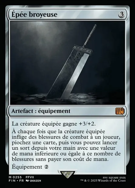 Épée broyeuse, carte Magic FIN 255 — extension Final Fantasy