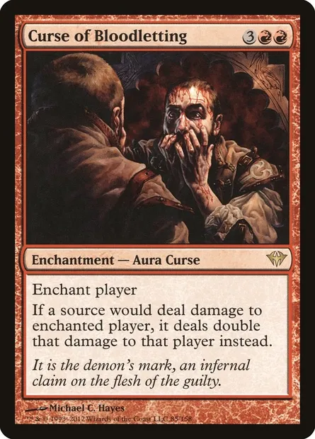 Curse of Bloodletting, Magic card DKA 85 — Dark Ascension set