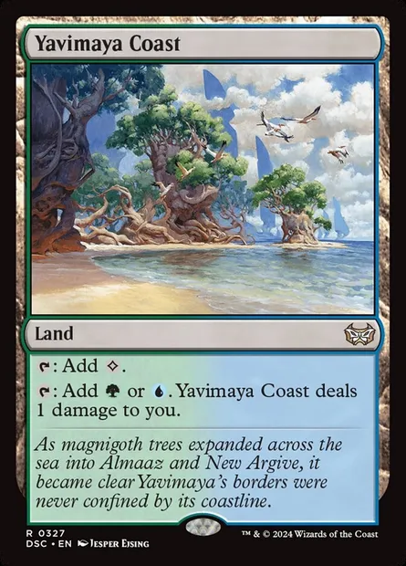 Yavimaya Coast, Magic card DSC 327 — Duskmourn: House of Horror Commander set