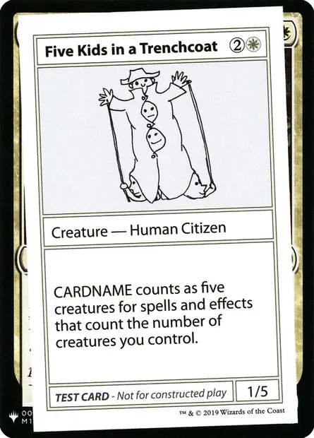 Five Kids in a Trenchcoat, carte Magic CMB1 5 — extension Mystery Booster Playtest Cards 2019