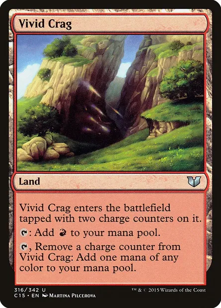 Vivid Crag, Magic card C15 316 — Commander 2015 set