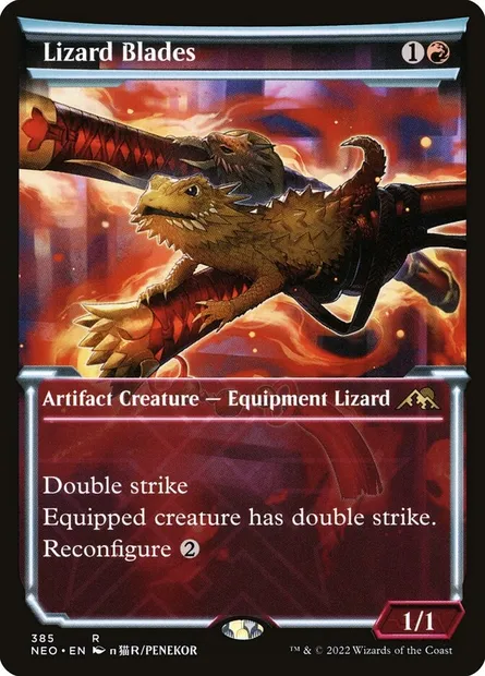 Lizard Blades, Magic card NEO 385 — Kamigawa: Neon Dynasty set