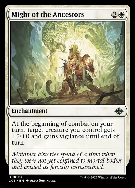 Might of the Ancestors, Magic card LCI 23 — The Lost Caverns of Ixalan set