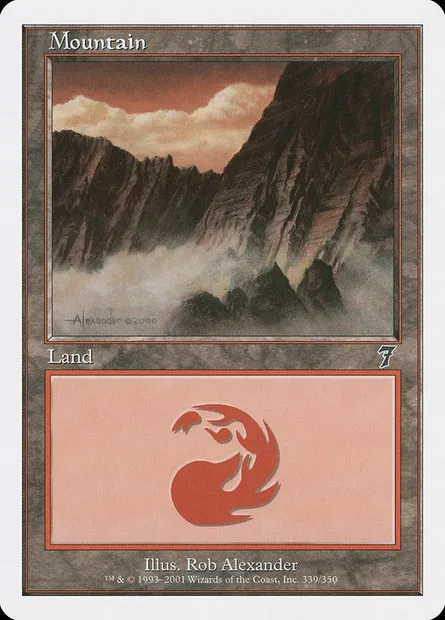 Mountain, Magic card 7ED 339 — Seventh Edition set