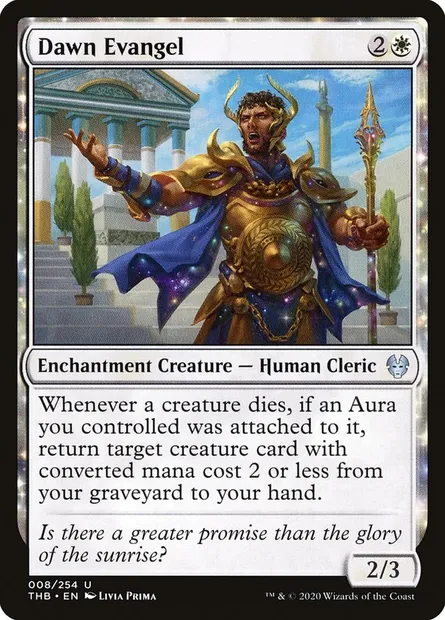 Dawn Evangel, Magic card THB 8 — Theros Beyond Death set