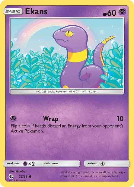 Ekans, Pokémon card HIF 25 — Hidden Fates set