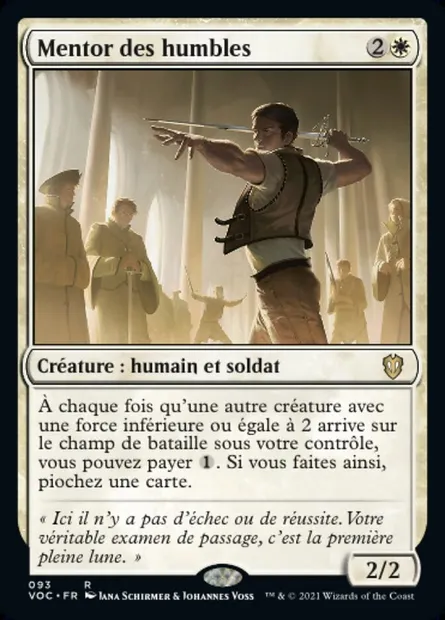 Mentor des humbles, carte Magic VOC 93 — extension Crimson Vow Commander