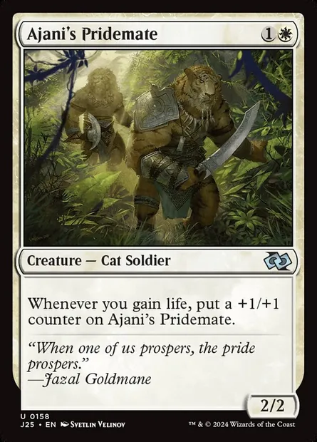 Ajani's Pridemate, Magic card J25 158 — Foundations Jumpstart set