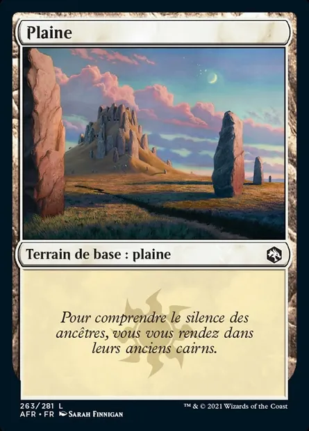 Plaine, carte Magic AFR 263 — extension Forgotten Realms: Aventures dans les Royaumes Oubliés