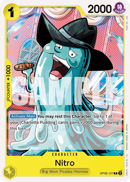 Nitro, carte One Piece OP08-107 — extension TWO LEGENDS