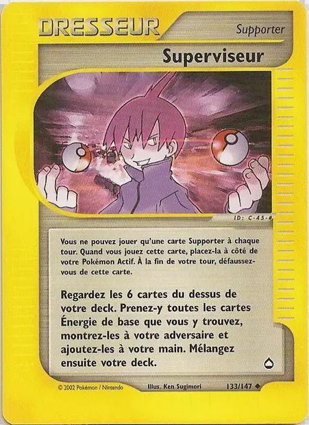 Superviseur, carte Pokémon AQ 133 — extension Aquapolis