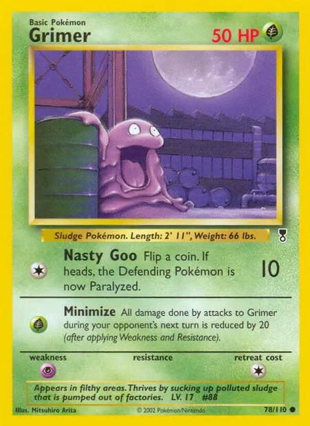 Grimer, Pokémon card LC 78 — Legendary Collection set