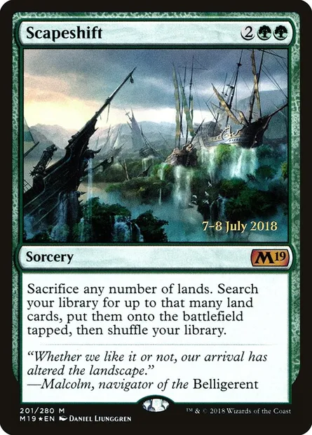 Scapeshift, Magic card PM19 201s — Core Set 2019 Promos set