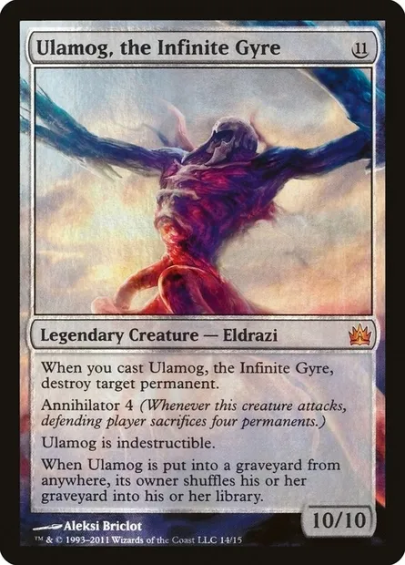 Ulamog, l'Épicycle Infini, carte Magic V11 14 — extension From the Vault: Legends