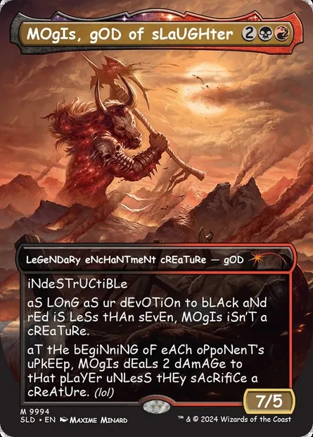 Mogis, dieu du Massacre, carte Magic SLD 9994 — extension Secret Lair Drop