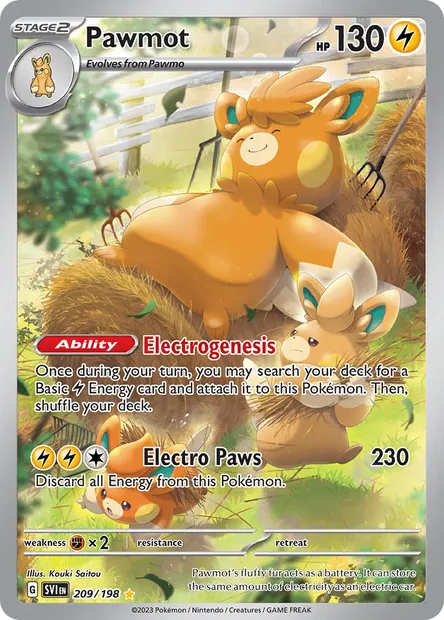 Pawmot, Pokémon card SVI 209 — Scarlet & Violet set