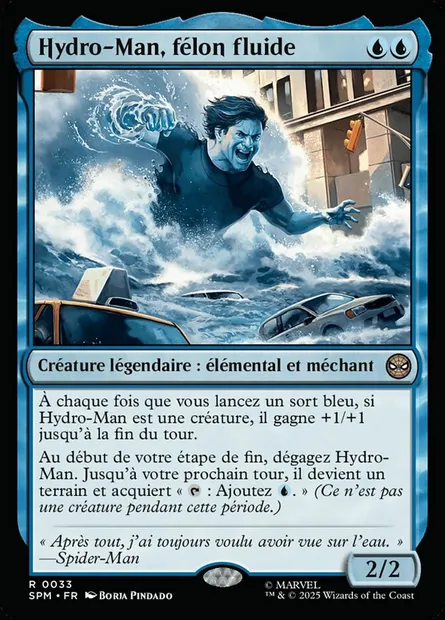 Hydro-Man, félon fluide, carte Magic SPM 33 — extension Marvel's Spider-Man
