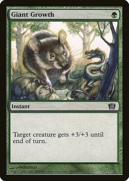 Giant Growth, Magic card 8ED 254★ — Eighth Edition set