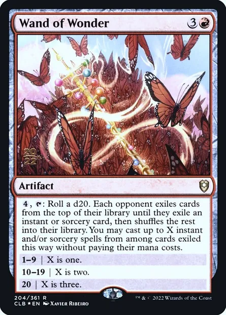 Baguette des merveilles, carte Magic PCLB 204s — extension Battle for Baldur's Gate Promos