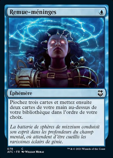 Remue-méninges, carte Magic AFC 79 — extension Forgotten Realms Commander