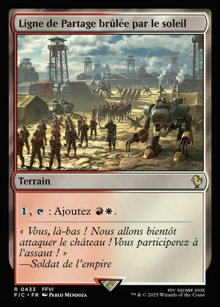 Ligne de Partage brûlée par le soleil, carte Magic FIC 433 — extension Final Fantasy Commander