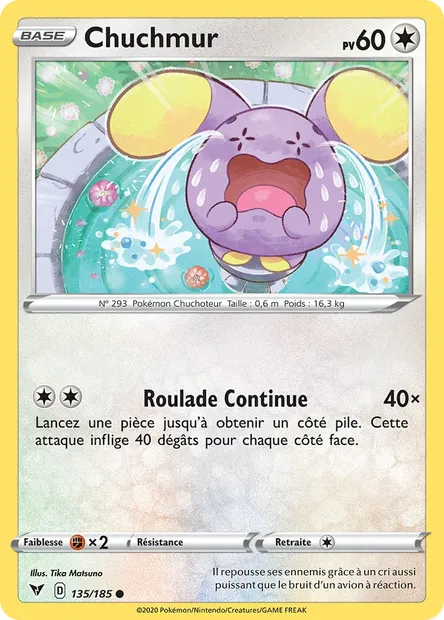 Chuchmur, carte Pokémon VIV 135 — extension Voltage Éclatant