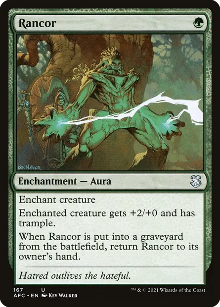 Rancor, Magic card AFC 167 — Forgotten Realms Commander set