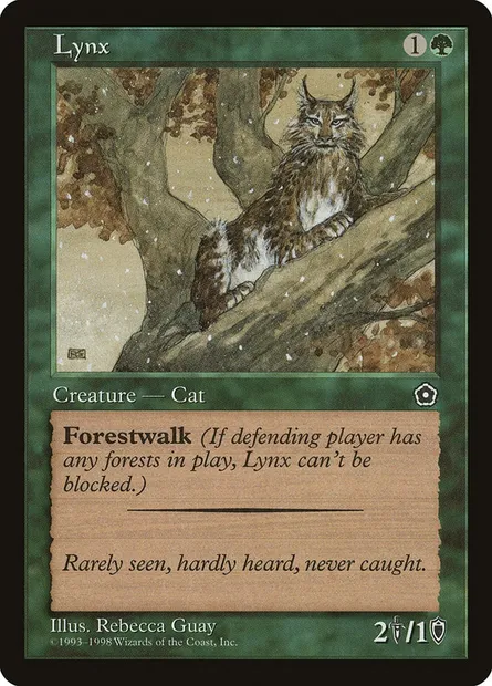 Lynx, Magic card P02 132 — Portal Second Age set