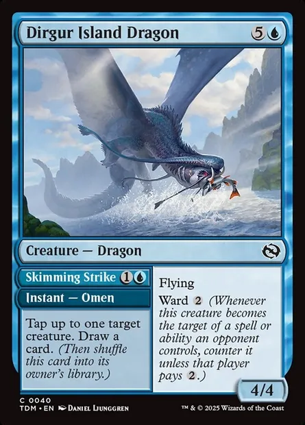 Dirgur Island Dragon // Skimming Strike, Magic card TDM 40 — Tarkir: Dragonstorm set