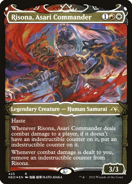 Risona, Asari Commander, Magic card NEO 425 — Kamigawa: Neon Dynasty set
