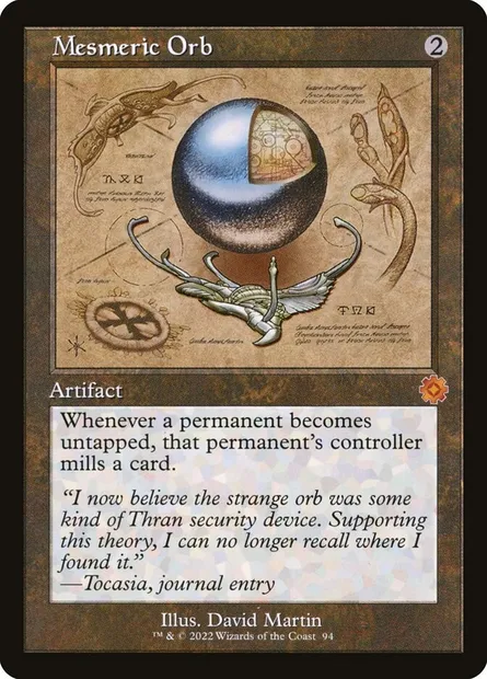 Mesmeric Orb, Magic card BRR 94 — The Brothers' War Retro Artifacts set