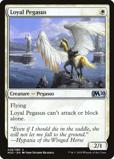 Loyal Pegasus, Magic card M20 28 — Core Set 2020 set