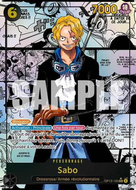 Sabo, carte One Piece OP13-120 — extension SUCCESSEURS