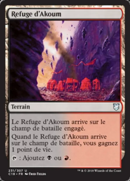 Refuge d'Akoum, carte Magic C18 231 — extension Commander 2018