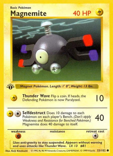 Magnemite, Pokémon card BS 53 — Base Set set