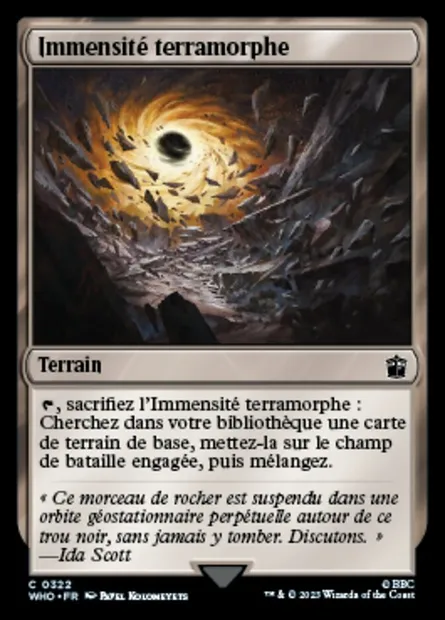Immensité terramorphe, carte Magic WHO 322 — extension Doctor Who