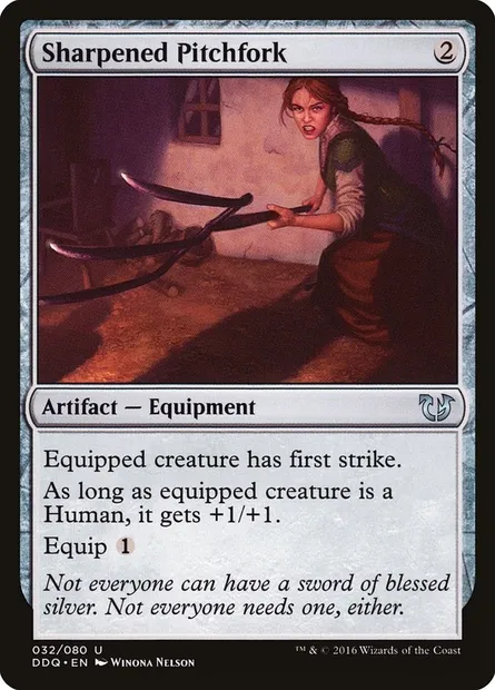 Fourche aiguisée, carte Magic DDQ 32 — extension Duel Decks: Blessed vs. Cursed