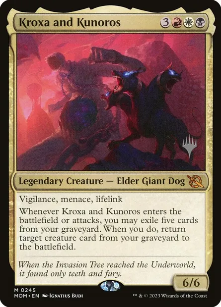 Kroxa and Kunoros, Magic card PMOM 245p — March of the Machine Promos set