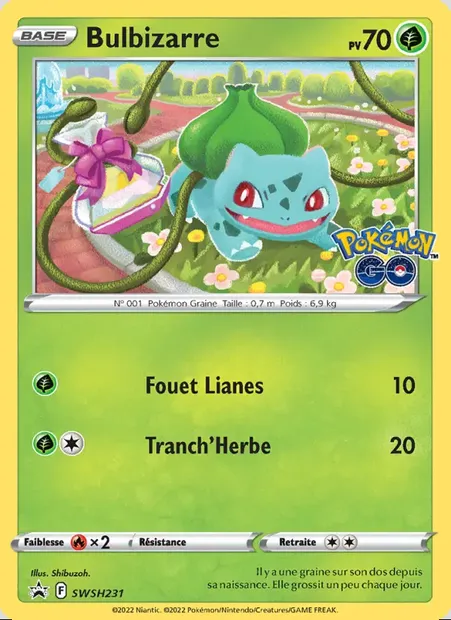 Bulbizarre, carte Pokémon SWSH 231 — extension Promo SWSH