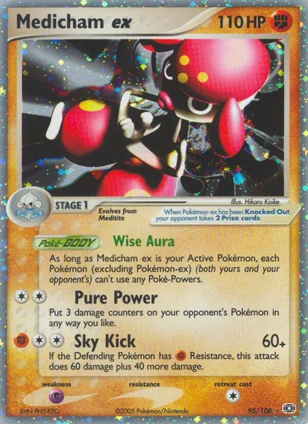 Medicham ex, Pokémon card EM 95 — Emerald set