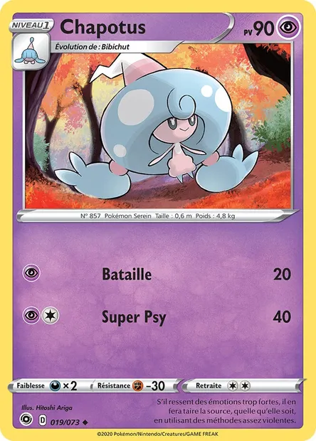 Chapotus, carte Pokémon CPA 19 — extension La Voie du Maître