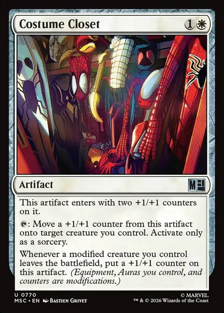 Costume Closet, Magic card MSC 770 — Marvel Super Heroes Commander set