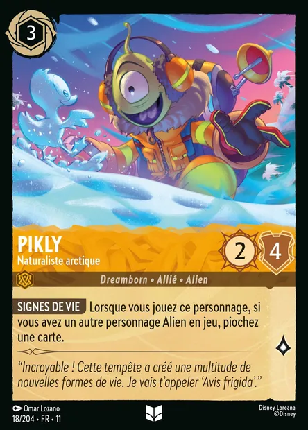 Pikly - Naturaliste arctique, carte Disney Lorcana CH11-018 — extension Givresort