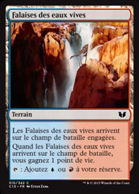 Falaises des eaux vives, carte Magic C15 310 — extension Commander 2015