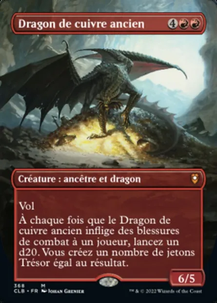 Dragon de cuivre ancien, carte Magic CLB 368 — extension Commander Légendes : la bataille de la Porte de Baldur